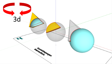 Geometry; Solids with curved surfaces; Ball, pyramid; Solid - intersection with solid